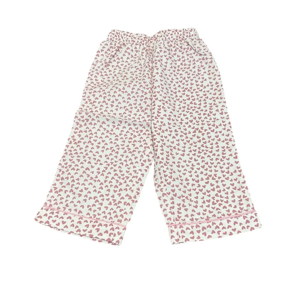 Petite Plume Sweethearts Classic Pajama Set White, Red, Pink Girls Size 10 New